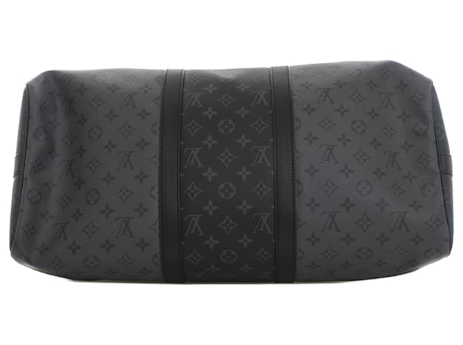 Louis Vuitton Gray Monogram Eclipse Reverse Keepall Bandouliere 50 - vista 7