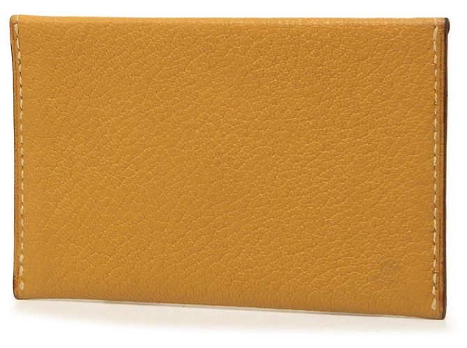 Busta Hermès Yellow Chevre Mysore Giallo Senape - vista 2