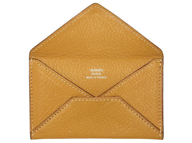 Busta Hermès Yellow Chevre Mysore Giallo Senape - vista 4