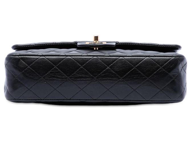 Chanel Black Medium Classic Lambskin Double Flap Nero - vista 3