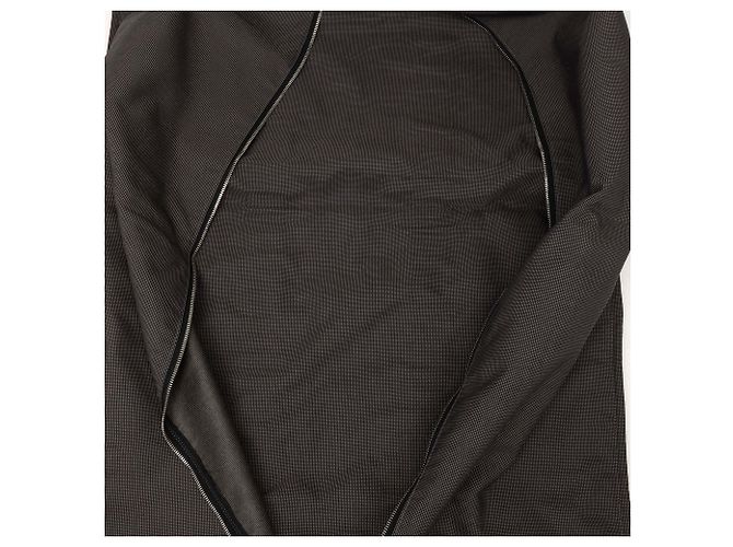 Hermès Herline Kleidertasche aus grauem Canvas Braun - Ansicht 4