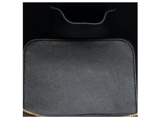 Chanel Vanity con manico superiore e catena, pelle caviar matelassé nera CC Nero - vista 4