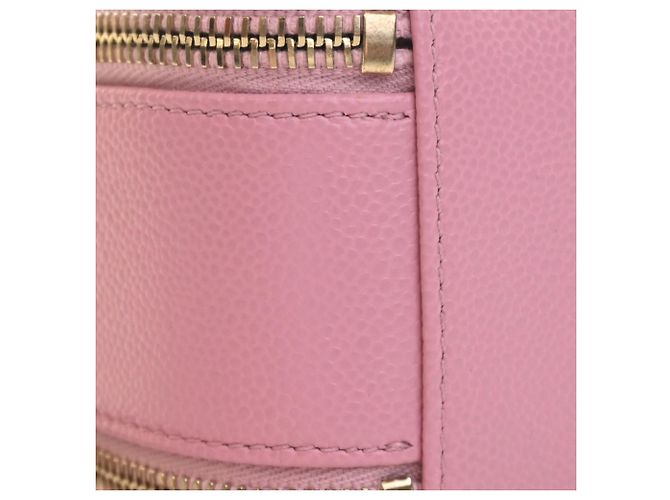 Chanel Vanity Case Pick Me Up Small in pelle caviar matelassé rosa - vista 13