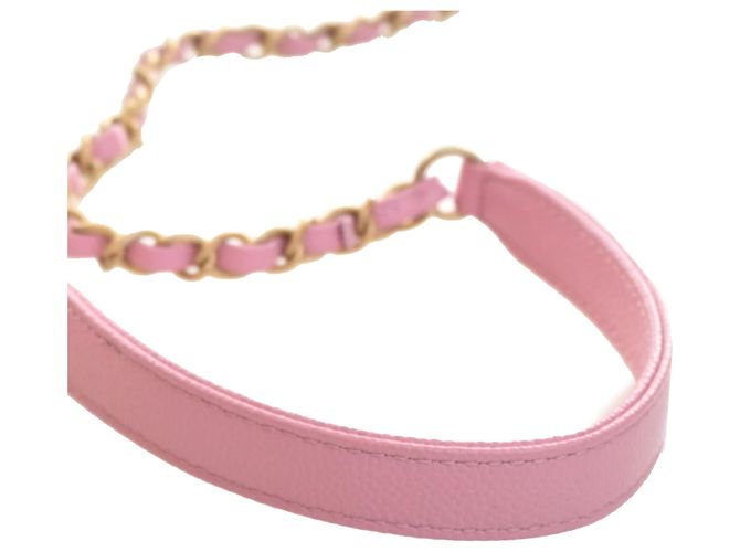 Chanel Vanity Case Pick Me Up Small in pelle caviar matelassé rosa - vista 15