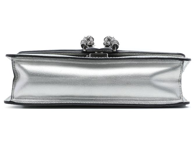 Gucci Silver Medium Calfskin Dionysus Crossbody Argento - vista 3