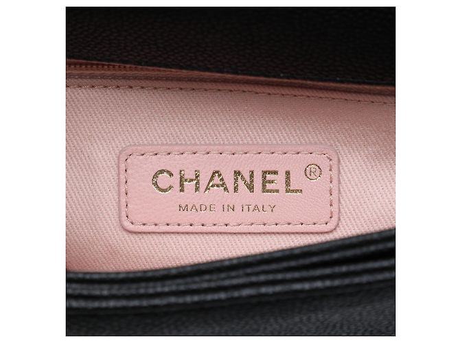 Chanel Black Paris Cuba Medium Quilted Caviar Thread Around Flap Nero - vista 5