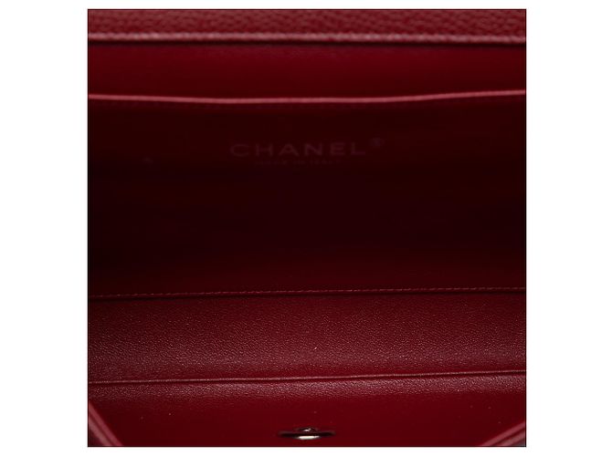Chanel Red CC Quilted Caviar Klappentasche mit Kette Rot Bordeaux - Ansicht 4