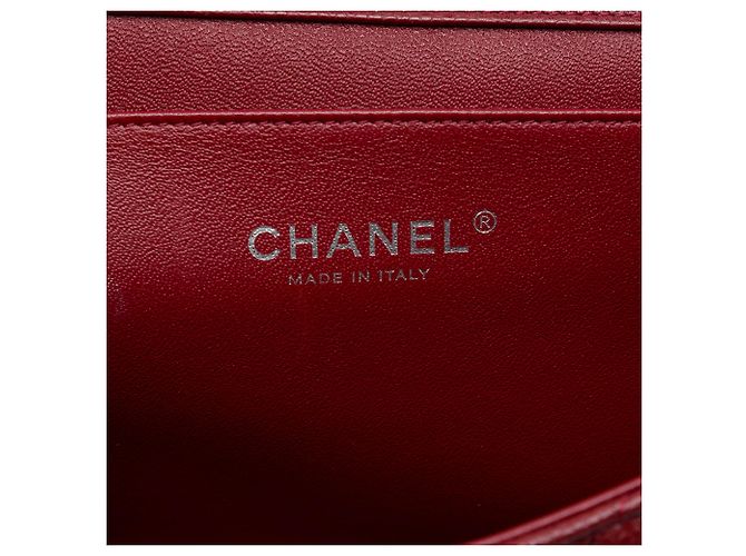 Chanel Red CC Quilted Caviar Klappentasche mit Kette Rot Bordeaux - Ansicht 5