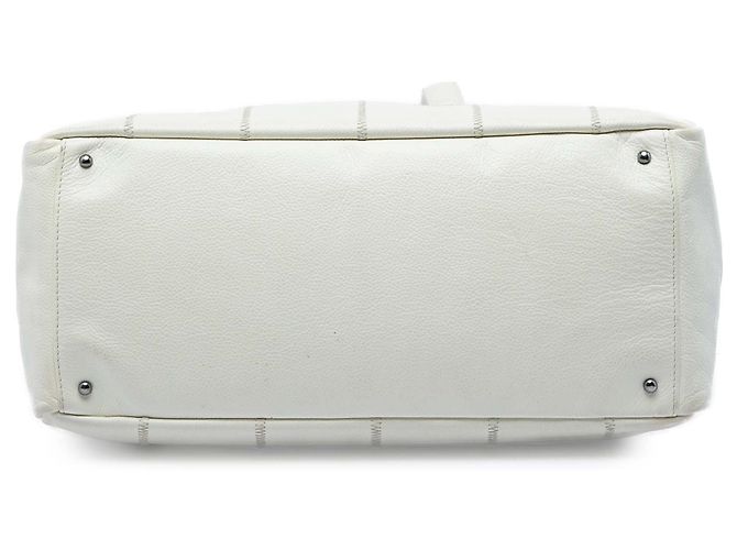 Chanel White Chocolate Bar Caviar LAX Bowler Bag Weiß - Ansicht 3