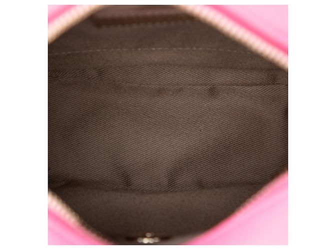 Borsa Camera North South Chanel in pelle di capra rosa trapuntata per viaggi casual - vista 4