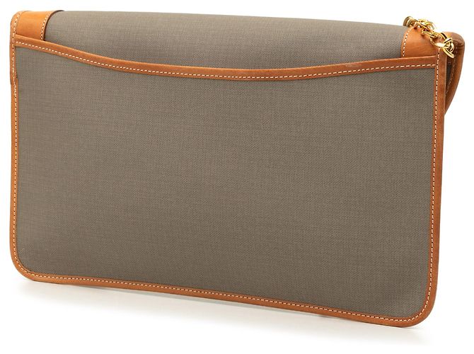 Borsa a tracolla Dior in tela grigia con catena Marrone - vista 2