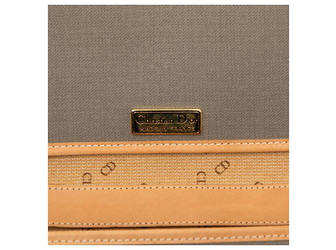 Borsa a tracolla Dior in tela grigia con catena Marrone - vista 5