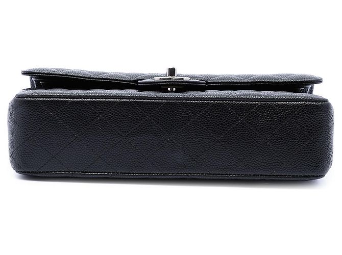 Chanel Black Medium Classic Caviar Double Flap Nero - vista 3