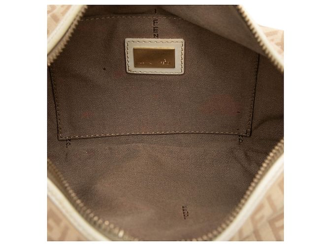 Borsa a tracolla Fendi Beige Zucchino Canvas Chef Pocket - vista 4