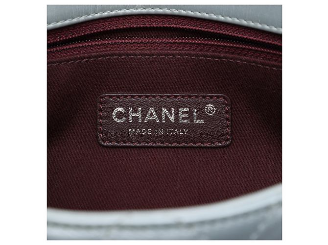 Chanel Gray Medium Quilted Calfskin Coco Pleats Chain Flap Marrone - vista 5