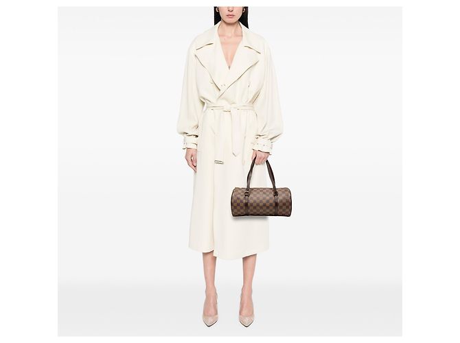 Louis Vuitton Brown Damier Ebene Papillon 30 Marrone - vista 7