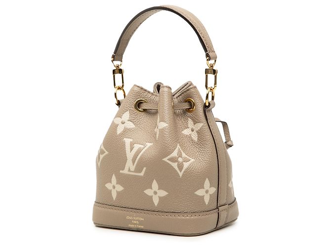 Louis Vuitton Brown Bicolor Monogram Empreinte Nano Noe Marrone Taupe - vista 2