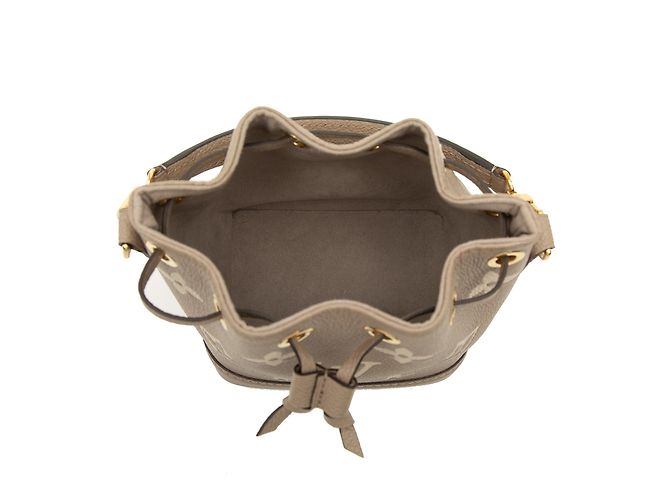 Louis Vuitton Brown Bicolor Monogram Empreinte Nano Noe Marrone Taupe - vista 4