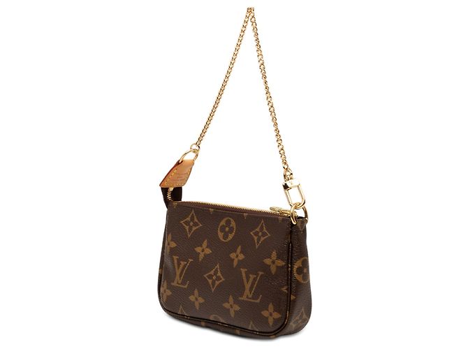 Louis Vuitton Brown Monogram Mini Pochette Accessoires Marrone - vista 2