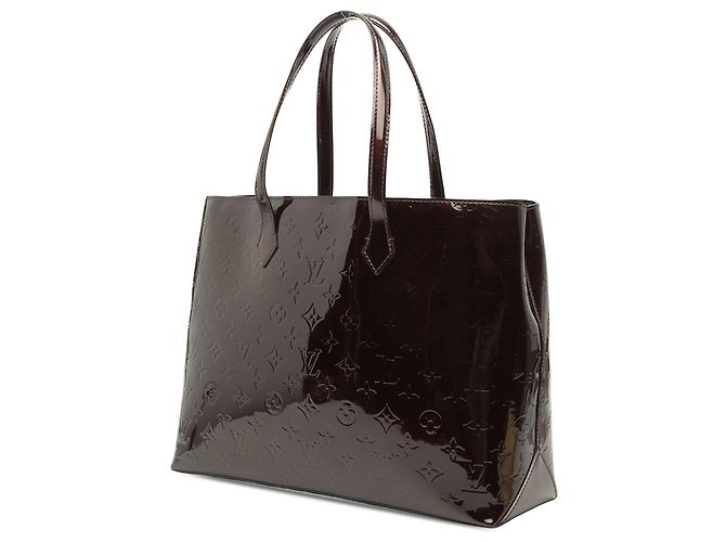 Louis Vuitton Purple Monogram Vernis Wilshire MM Porpora - vista 2