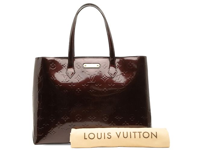 Louis Vuitton Purple Monogram Vernis Wilshire MM Porpora - vista 7