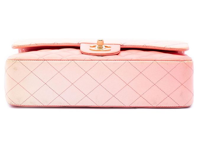 Chanel Pink Medium Classic Ombre Lambskin Double Flap Rosa - vista 3