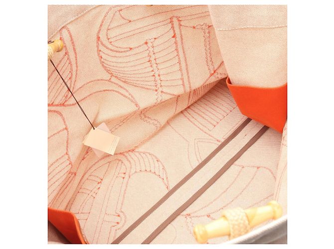 Hermès Thalassa Tote aus beigem Canvas - Ansicht 3