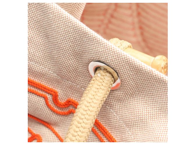 Hermès Thalassa Tote aus beigem Canvas - Ansicht 6