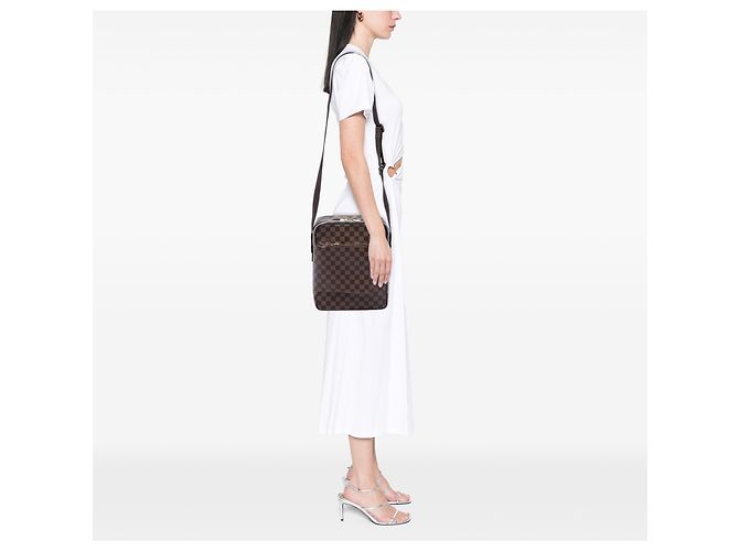 Louis Vuitton Brown Damier Ebene Olav MM Marrone - vista 6