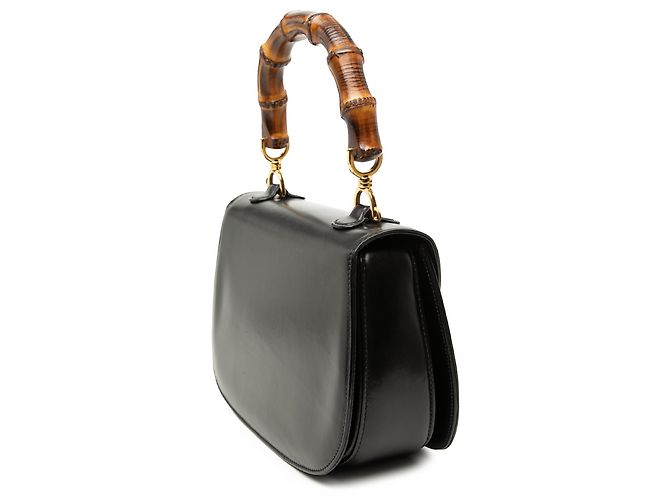 Gucci Black Calfskin Bamboo Night Nero - vista 2