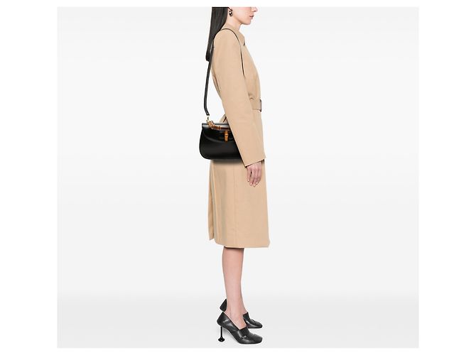 Gucci Black Calfskin Bamboo Night Nero - vista 7