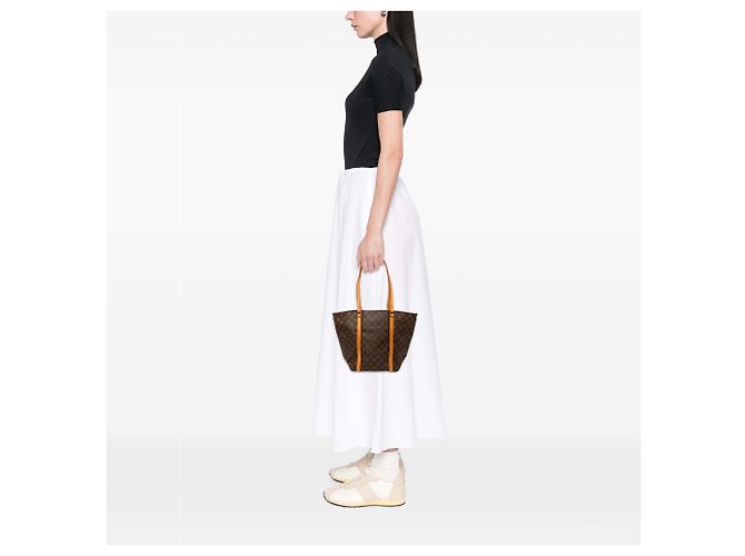 Louis Vuitton Brown Monogram Sac Shopping Marrone - vista 9