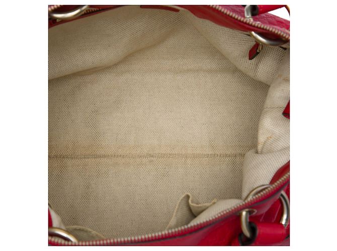 Borsa Satchel Gucci Red Microguccissima Valentine Rosso - vista 4