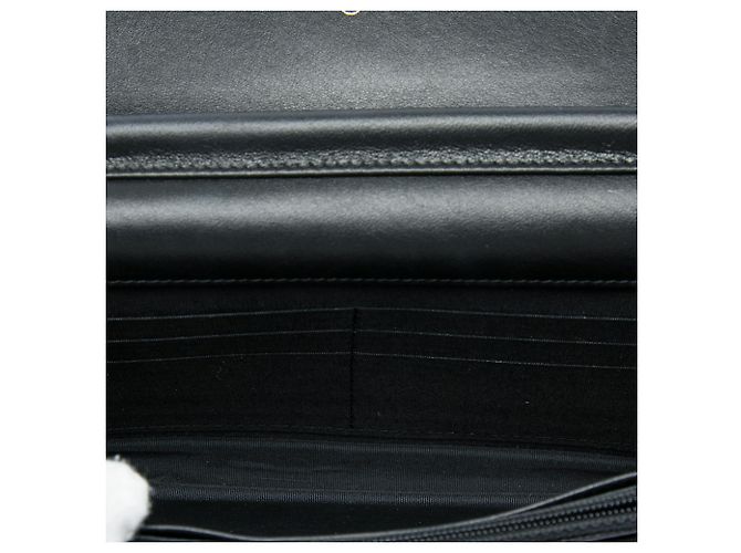 Wallet On Chain Chanel Portafoglio Pagoda con catena in pelle d'agnello nera Nero - vista 4