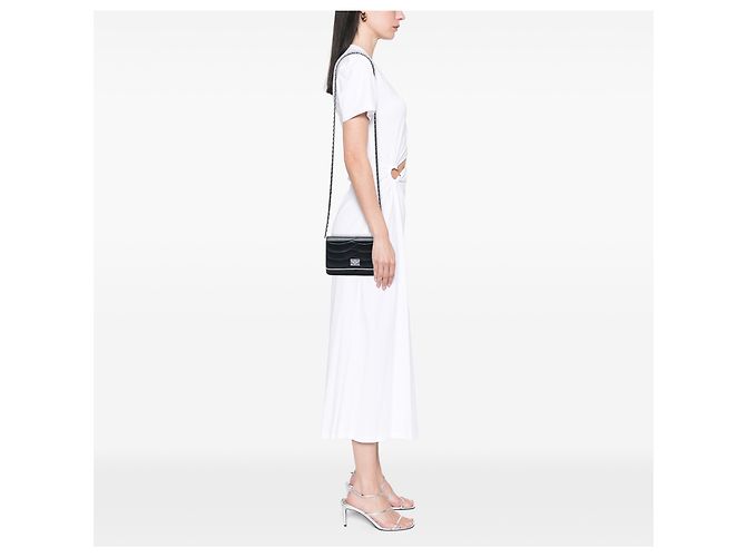 Wallet On Chain Chanel Portafoglio Pagoda con catena in pelle d'agnello nera Nero - vista 6