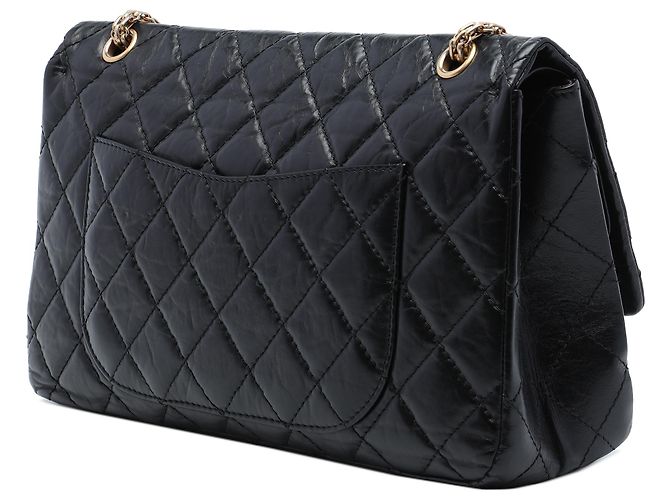 Chanel Black Quilted Aged Calfskin Reissue 2.55 Double Flap 227 Nero - vista 2