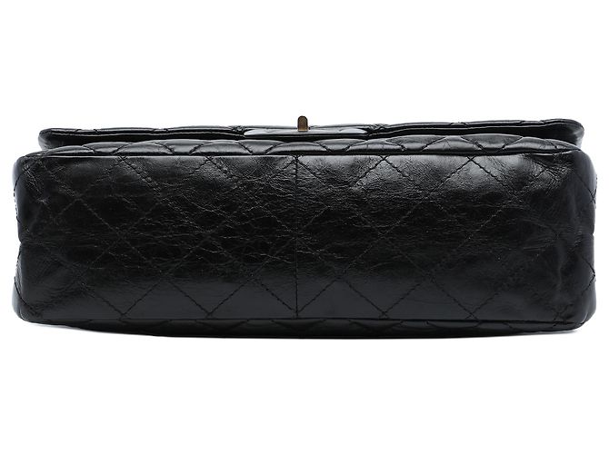 Chanel Black Quilted Aged Calfskin Reissue 2.55 Double Flap 227 Nero - vista 3