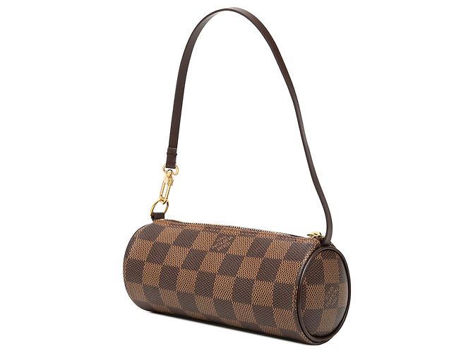 Louis Vuitton Brown Damier Ebene Papillon Pochette Marrone - vista 2