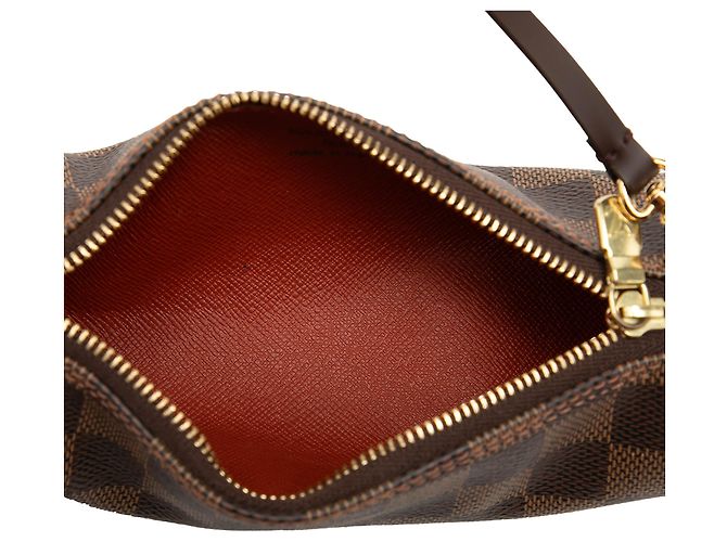Louis Vuitton Brown Damier Ebene Papillon Pochette Marrone - vista 4