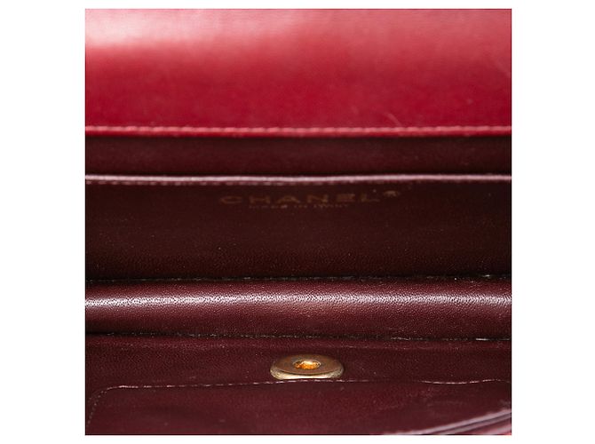 Chanel Red Medium Quilted Lambskin Crossing Times Flap Rosso Bordò - vista 4