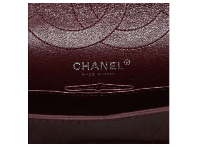 Chanel Red Quilted Patent Reissue 2.55 Double Flap 226 Rosso Bordò - vista 5