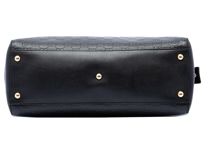 Borsa Tote Gucci Guccissima Soft Signature Medium Nera Nero - vista 3