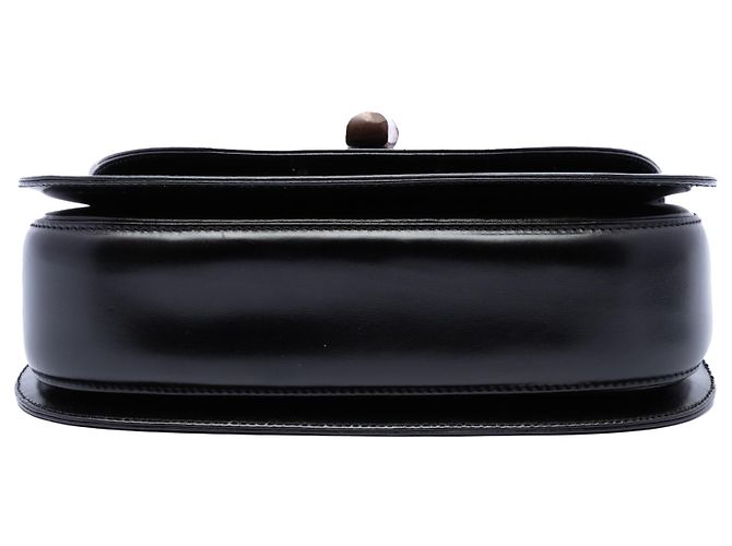 Bamboo Borsa Gucci Small in pelle di vitello nera con manico in bambù Nero - vista 3