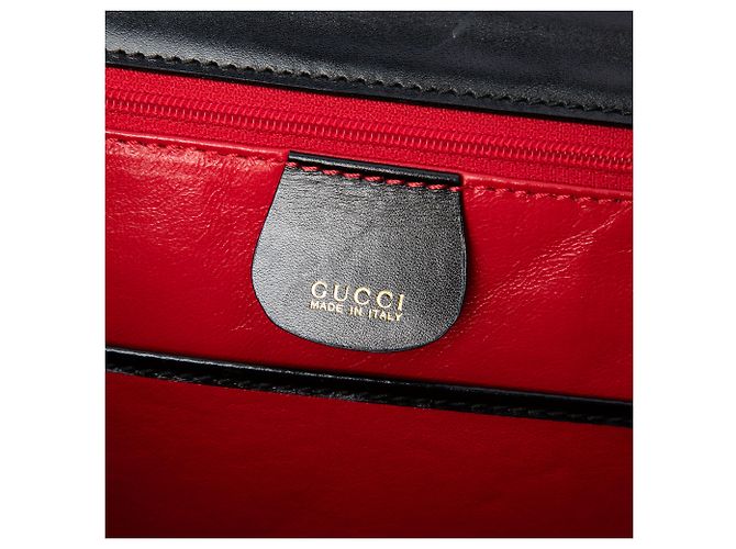 Bamboo Borsa Gucci Small in pelle di vitello nera con manico in bambù Nero - vista 5