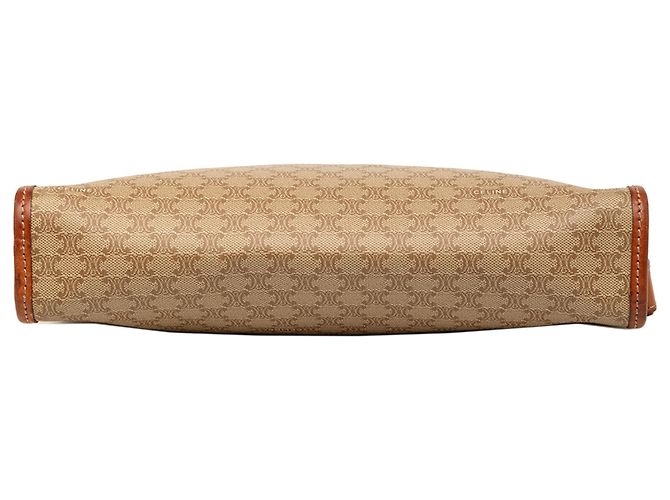 Céline Celine Beige Macadam Clutch aus beschichtetem Canvas - Ansicht 3