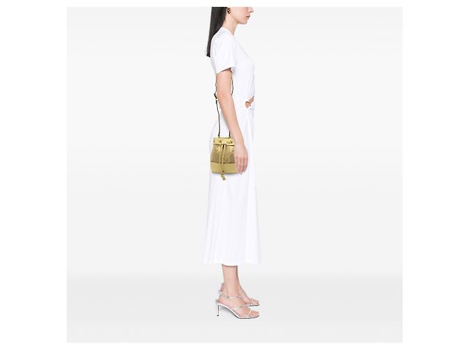 Borsa secchiello Gucci Ophidia Mini Jumbo in canvas GG e pelle di vitello gialla Giallo - vista 6