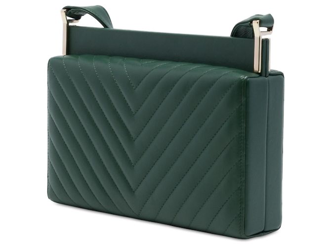 Chanel Green Chevron Lambskin Reissue 2.55 Box Crossbody Verde - vista 2
