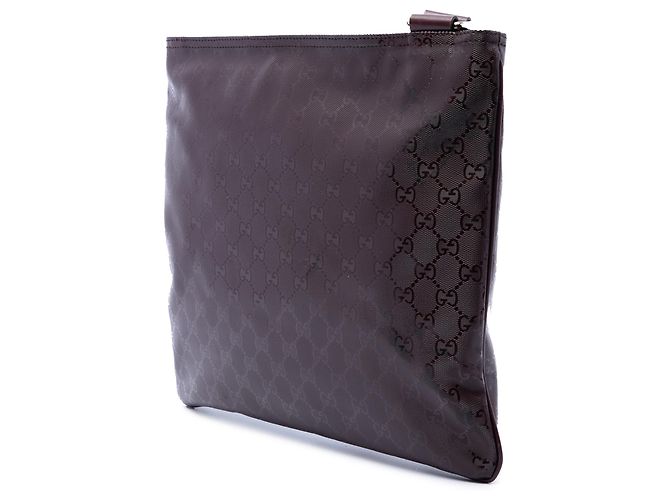 Gucci Borsa a Tracolla Rossa Stampa GG Rosso Bordò - vista 2