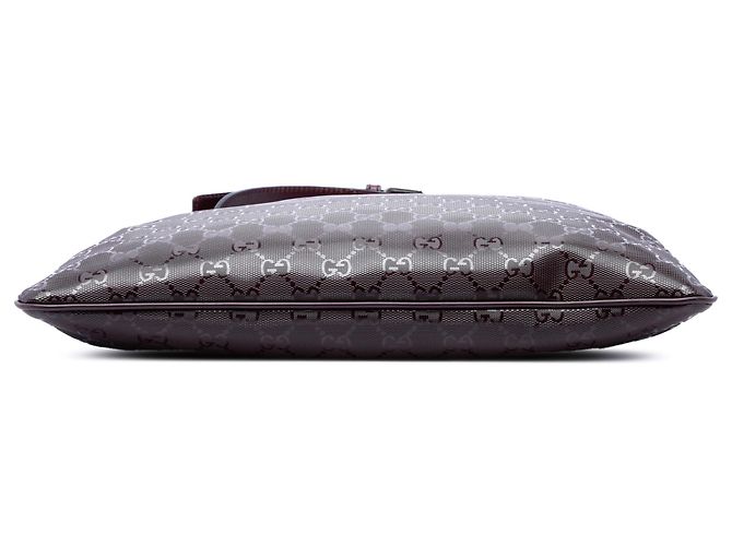 Gucci Borsa a Tracolla Rossa Stampa GG Rosso Bordò - vista 3