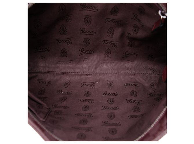 Gucci Borsa a Tracolla Rossa Stampa GG Rosso Bordò - vista 4